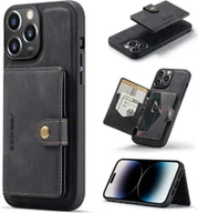 Etui i futerały do telefonów - König Design Etui kompatybilne z Apple iPhone 14 Pro Etui na telefon komórkowy ze skóry syntetycznej - Etui na telefon komórkowy czarne - miniaturka - grafika 1
