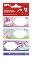 Etykiety do drukarek - APLI 18435 – etykiety szkolne z jednorożcem 9 i - miniaturka - grafika 1