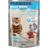Mokra karma dla kotów - PREMIERE Meat Menu Adult Wołowina z dorszem 12x85 g - miniaturka - grafika 1