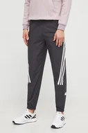 Spodnie męskie - adidas spodnie dresowe kolor czarny z nadrukiem - miniaturka - grafika 1