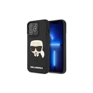 Etui i futerały do telefonów - Karl Lagerfeld Nakładka do iPhone 14 Pro Max 6,7" KLHCP14XKH3DBK czarna hardcase 3D Rubber Karl`s Head - miniaturka - grafika 1
