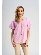 Bluzki damskie - Marks & Spencer Bluzka w kolorze jasnoróżowym - miniaturka - grafika 1