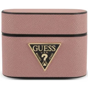 Apple Guess Etui Guess Saffiano Case, Airpods Pro, różowe 3700740479001 - Akcesoria do słuchawek - miniaturka - grafika 1