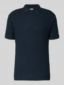 Koszulki męskie - Koszulka polo o kroju slim fit z fakturowanym wzorem model ‘JADEN’ - miniaturka - grafika 1