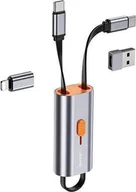 Adaptery i przejściówki - Adapter USB Usams USB-C - USB-C Srebrny Usa001132 - miniaturka - grafika 1