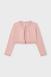 Swetry dla dziewczynek - Mayoral kardigan dziecięcy kolor różowy lekki - grafika 1