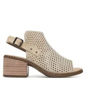 Sandały damskie - Sandały Rieker CEO-V0590-60 Beżowy jasny - miniaturka - grafika 1