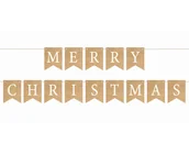 Balony i akcesoria - Girlanda Papierowa Merry Christmas, 10X13 Cm, 250 Cm - miniaturka - grafika 1
