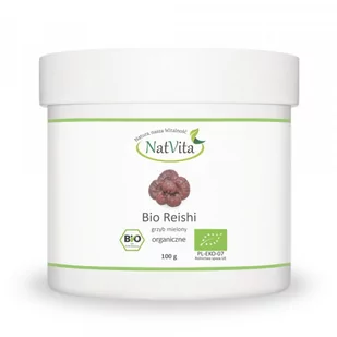 Reishi grzyby mielone BIO 100% 100g NatVita - Grzyby - miniaturka - grafika 1
