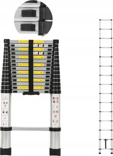 Geko Drabina teleskopowa aluminiowa 4,4m 150kg 1 - Drabiny - miniaturka - grafika 1