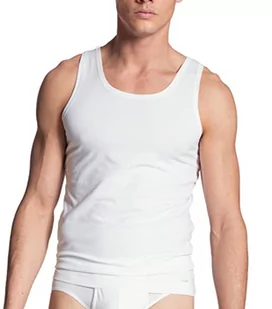 CALIDA Męski T-shirt Cotton Code Athletic, biały, 50 PL - Koszulki męskie - miniaturka - grafika 1