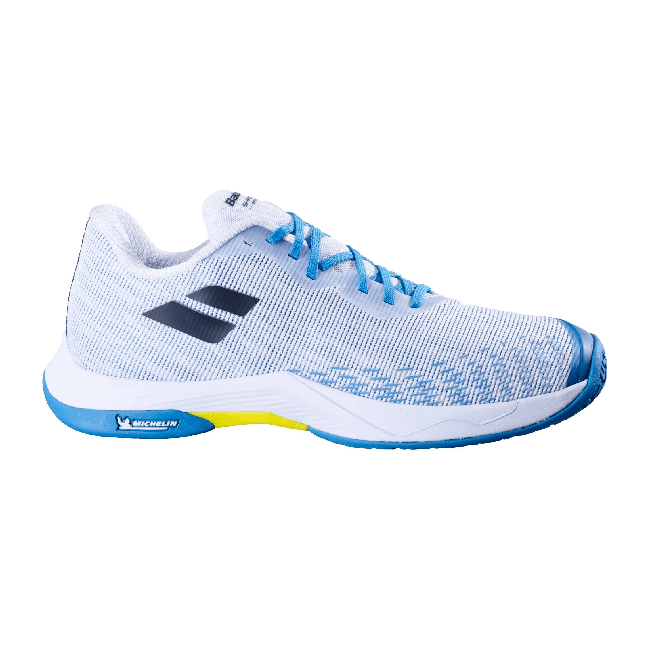 Męskie buty gimnastyczne Babolat Shadow Spirit 2 Men White/Algier Blue EUR 44