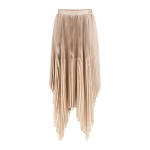 Damska Spódnica GUESS IRINA ASYMMETIC PLEATED SKIRT W4RD85WFXF2-F9EQ – Beżowy - Spódnice - miniaturka - grafika 1