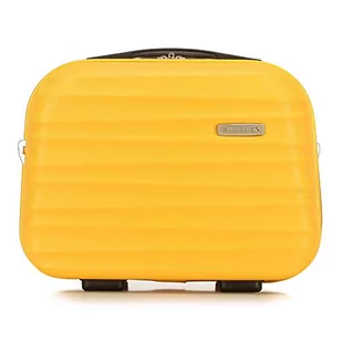 WITTCHEN WITTCHEN Walizka na kosmetyki | Materiał: ABS | żółty | 15 l | 30 x 16 x 34 cm 56-3A-314-50 - Walizki - miniaturka - grafika 1