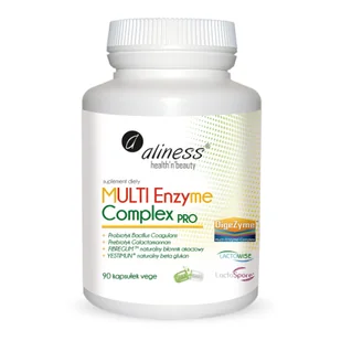 MedicaLine Aliness MULTI Enzyme Complex PRO - 90 kapsułek - Układ pokarmowy - miniaturka - grafika 1