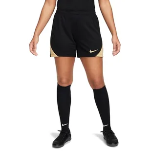 Nike Szorty damskie W Nk Df Strike Short K, Black/Jersey Gold/Metallic Gold, FN5022-011, M - Spodenki damskie - miniaturka - grafika 1