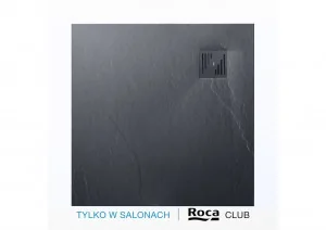 ROCA CLUB AP70338438401200 HEBE Brodzik kwadratowy 900 x 900 mm SZARY łUPEK - Brodziki prysznicowe - miniaturka - grafika 1