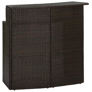 VidaXL Lumarko Ogrodowy stolik barowy, brązowy, 120x55x110 cm, polirattan 313467 VidaXL - Stoły ogrodowe - miniaturka - grafika 1