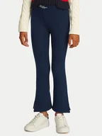 Legginsy - Tommy Hilfiger Legginsy Varsity KG0KG08301 Granatowy Flare Fit - miniaturka - grafika 1