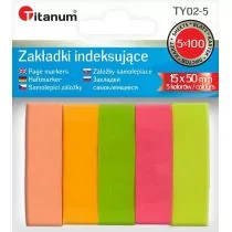 Zakładki indeksujące fluo 15x50mm 5x100 kartek - Przybory szkolne - miniaturka - grafika 2