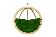 Fotele ogrodowe wiszące - Fotel wiszący kokon drewniany zielony HIGLO Konsimo - miniaturka - grafika 1