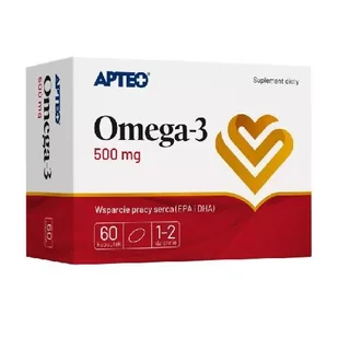 Synoptis PHARMA Omega-3 500mg APTEO, 60 kapsułek Wysyłka kurierem tylko 10,99 zł - Serce i układ krążenia - miniaturka - grafika 1