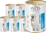 Mokra karma dla psów - Mokra karma 4Vets Natural dla psa z jagnięciną puszka 6 x 400 g - miniaturka - grafika 1