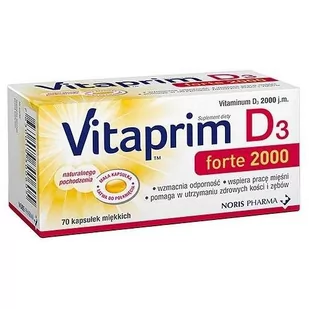NORIS PHARMA Vitaprim D3 forte 2000 x 70 kaps - Witaminy i minerały - miniaturka - grafika 1