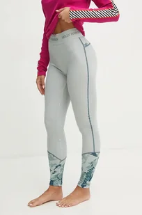 Helly Hansen legginsy funkcyjne Lifa Merino Midweight kolor zielony 49411 - Spodnie sportowe damskie - miniaturka - grafika 1