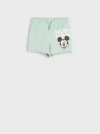 Spodnie i spodenki dla chłopców - Sinsay - Szorty Myszka Miki - zielony - miniaturka - grafika 1