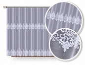 Firany - FIRANKA FIRANA ŻAKARDOWA 623936/160 BIAŁA ZE WZOREM PASOWYM - miniaturka - grafika 1