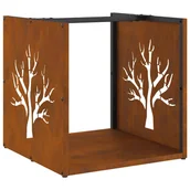 Wózki magazynowe - vidaXL Stojak na drewno opałowe 40x40x40 cm Stal nierdzewna - miniaturka - grafika 1