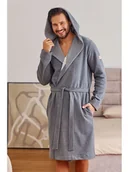 Szlafroki męskie - Doctor Nap Szlafrok w kolorze szarym - miniaturka - grafika 1
