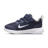 Buty dla dziewczynek - Nike Revolution 6, buty dziecięce, Midnight Navy White Flat Pewter, 19.5 EU - miniaturka - grafika 1