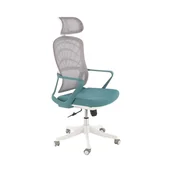 Fotele i krzesła biurowe - Fotel Obrotowy Gabinetowy Vesuvio 2 Turkusowy / Biały Halmar - miniaturka - grafika 1