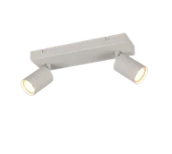 Lampy ścienne - SOKA 867700276 listwa ze spotami kaszmirowe ryflowane tuby 2xGU10 - miniaturka - grafika 1