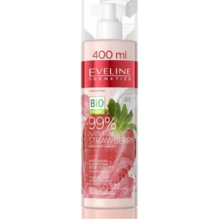 Eveline Cosmetics Cosmetics Pielęgnacja ciała 99% Natural Strawberry Nawilżająco wygładzający jogurt do ciała 400 ml - Balsamy i kremy do ciała - miniaturka - grafika 2