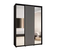 Szafy - Szafa przesuwna Garderoba SAPPORO 2 170 gł. 60 czarny/biały - miniaturka - grafika 1