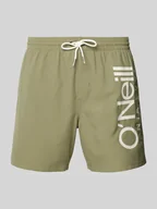 Kąpielówki męskie - Spodenki kąpielowe o kroju relaxed fit z nadrukiem z logo model ‘ORIGINAL CALI’ - miniaturka - grafika 1