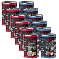 Mokra karma dla psów - ALPHA SPIRIT Mix Smaków 12x400g - miniaturka - grafika 1