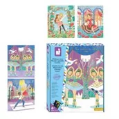 Zabawki kreatywne - Zestaw kreatywny Złote kontury Tancerki 6+ Janod - miniaturka - grafika 1