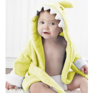 Bluzki dla niemowląt - Slowmoose Cartoon Hooded, Ręcznik do szlafroka dla dziecka Żółty 3M - grafika 1