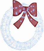 Ozdoby bożonarodzeniowe - vidaXL Wianek Ze LED Lights Zimna biel 90 cm Akryl - miniaturka - grafika 1