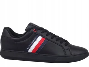 Tommy Hilfiger Essential Cupsole Buty Czarne Męski - Buty sportowe męskie - miniaturka - grafika 1