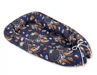 Otulacze - Kokon Niemowlęcy Dwustronny Kojec Otulacz Premium Bobono- Łapacze Snów Granatowe - miniaturka - grafika 1