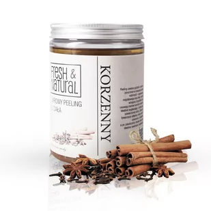Fresh&Natural Cukrowy peeling do ciała korzenny 1000g - Fresh&Natural 4139-0 - Peelingi i scruby do twarzy - miniaturka - grafika 1