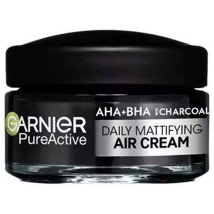 Garnier Pure Active AHA + BHA Charcoal Daily Mattifying Air Cream krem do twarzy na dzień 50 ml unisex - Kremy do twarzy - miniaturka - grafika 1