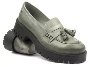Półbuty, loafersy damskie Maciejka 5497S-35, szare - Mokasyny damskie - miniaturka - grafika 1