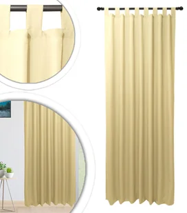 Gotowe Zasłony 145x230 Półzaciemniająca Zasłona Polski Producent BEŻOWY - Zasłony - miniaturka - grafika 1