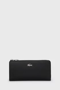 Portfele - Lacoste Portfel NF2780DC damski kolor czarny - grafika 1